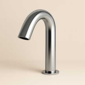 صورة ثلاثية الأبعاد لخلاط مغسلة كروم عصري بتصميم أنيق وجودة عالية، مناسب للحمامات الحديثة ويعكس الفخامة في الأدوات الصحية.