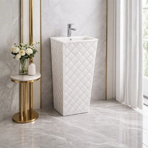 حوض مغسلة برميل 523 ستاند أرضي 40 سم للحمامات الصغيرة