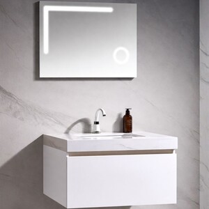 مغسلة خشب استيكر أبيض مقاس 80 سم موديل 8002