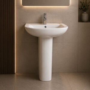 مغسلة عامود موديل 715 مقاس 61×45 سم