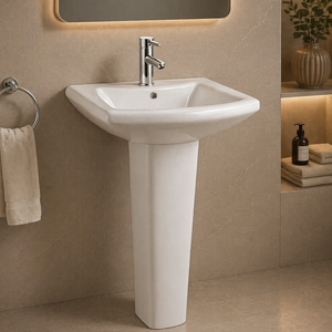 مغسلة حمام بعمود موديل 704 – 45×57 سم