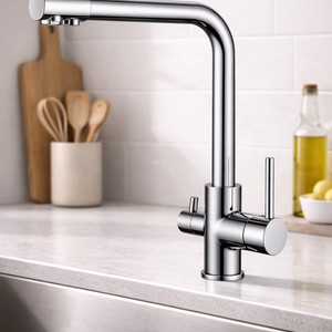 خلاط مطبخ TATO مع بزبوز فلتر 8041 ( كروم - أسود )